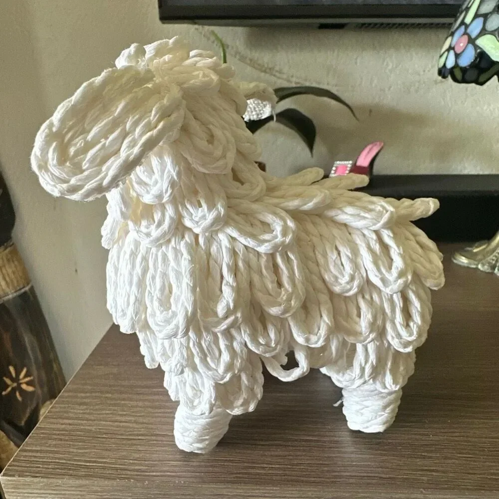 White rope Sheep / Lamb 6”x6”